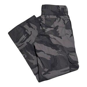 Wrangler Authentic Issue Gray Camouflage Cargo‎ Pants Women’s 12 30x26